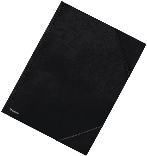 Esselte 3-flap elasticated folder Cardboard black A3 200 sheets