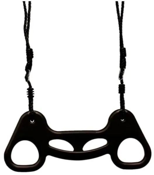 Nordic Play Trapeze Swing black w/ black rope