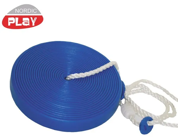 Nordic Play Disc Swing with rope, blue