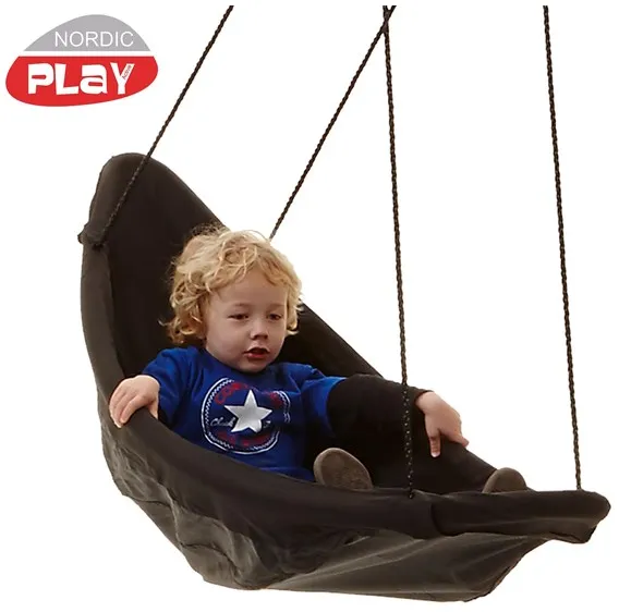 Nordic Play Canoe Swing, black 153x54 cm