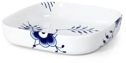 Royal Copenhagen Blue Mega Ribbed ovenproof dish square 25 x 25 cm