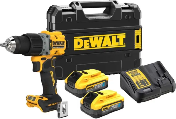 DeWalt 18V XR brushless combi drill - 2 x Powerstack 5Ah batteries