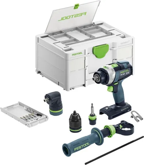 Festool Cordless Hammer Drill/Driver TPC 18/4 I-Basic-Set QUADRIVE